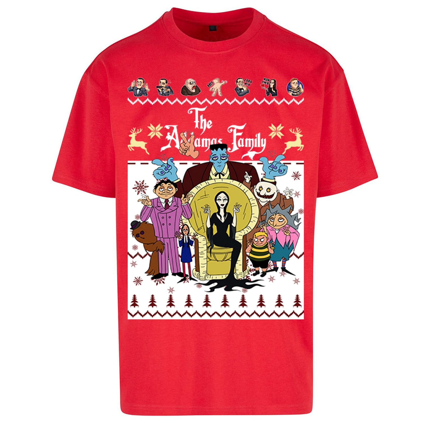 Scary Addams Christmas Oversized T Shirt