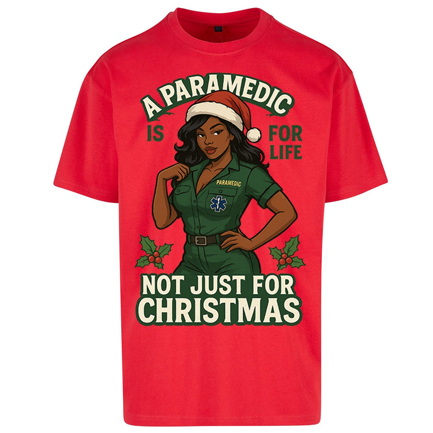 Paramedic Xmas Oversized T Shirt