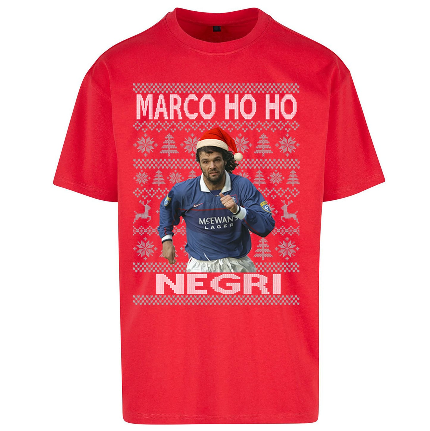 Rangers FC Christmas Oversized T Shirt 