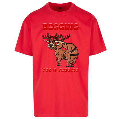 Deer Christmas Oversized T Shirt