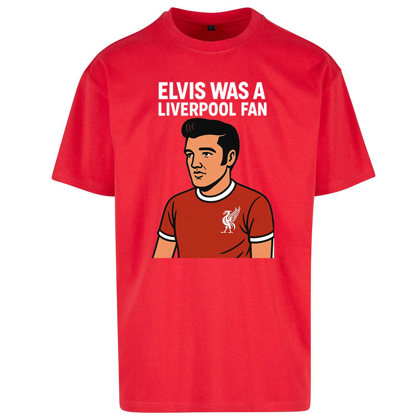 Elvis Presley Liverpool Football Oversized T Shirt