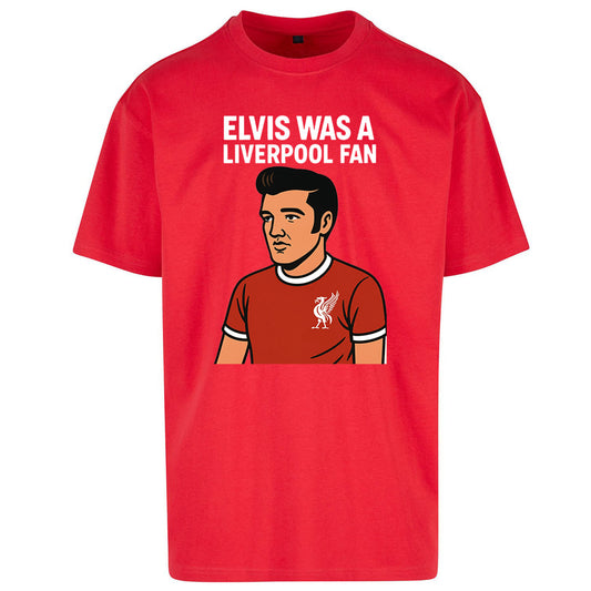 Elvis Presley Liverpool Football Oversized T Shirt