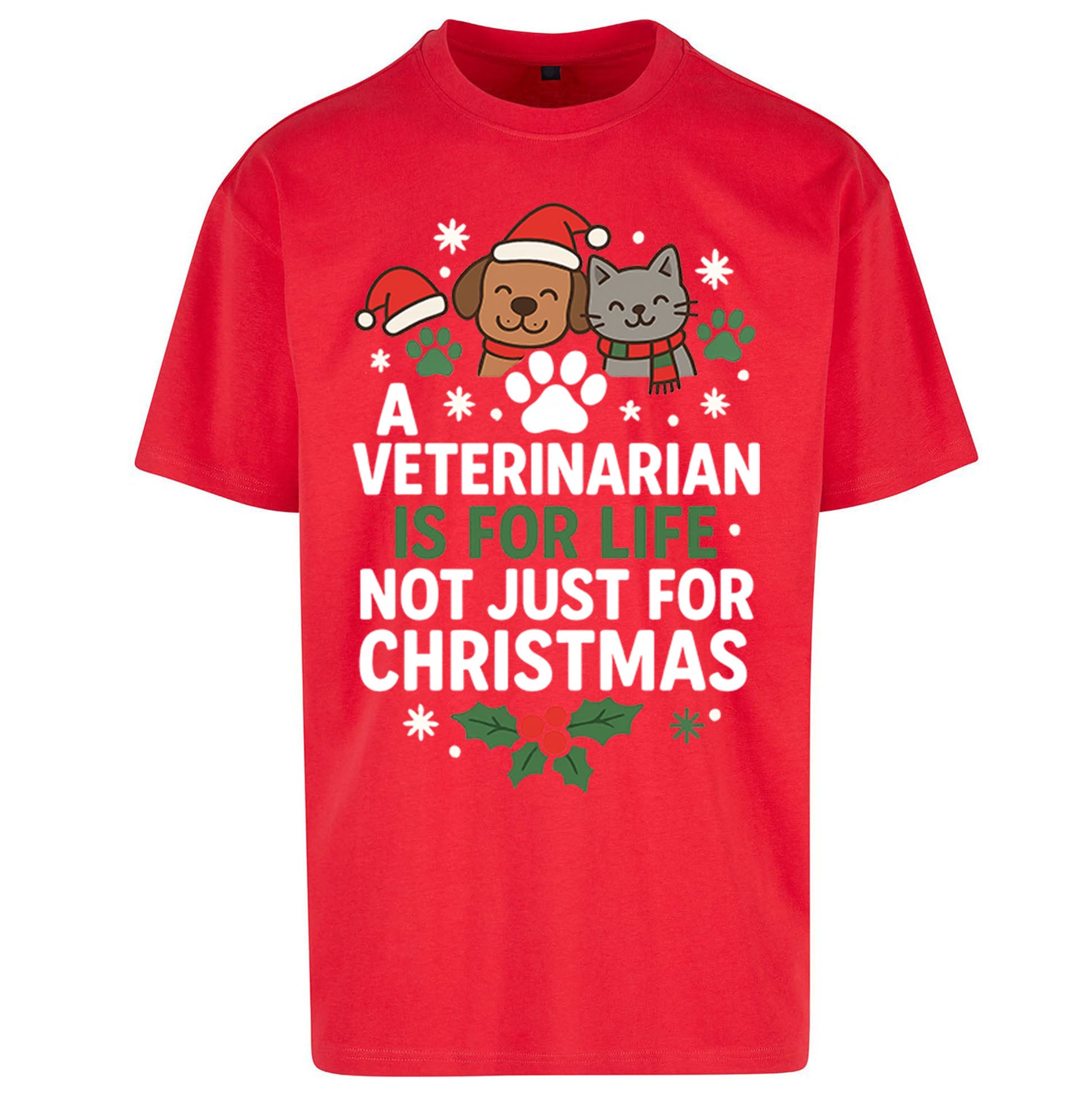Veterinarian Christmas Oversized T Shirt