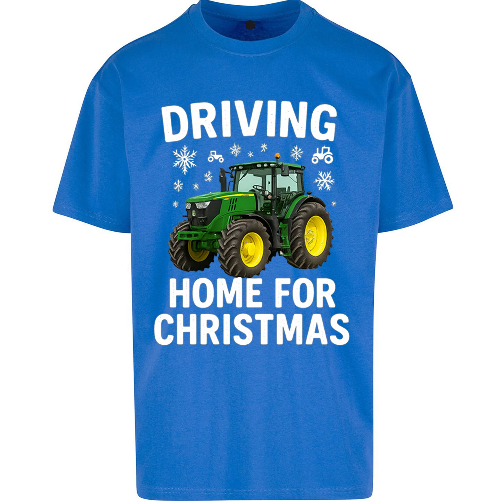 John Deere Tractor Christmas Oversized T Shirt