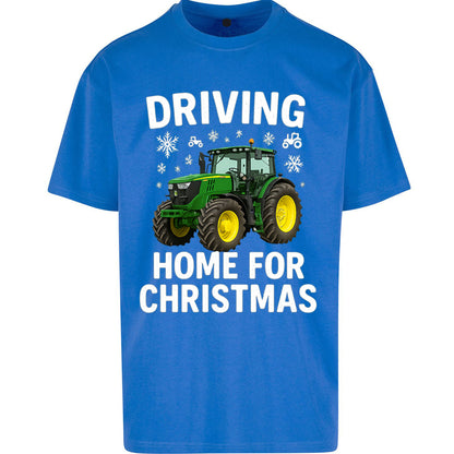 John Deere Tractor Christmas Oversized T Shirt