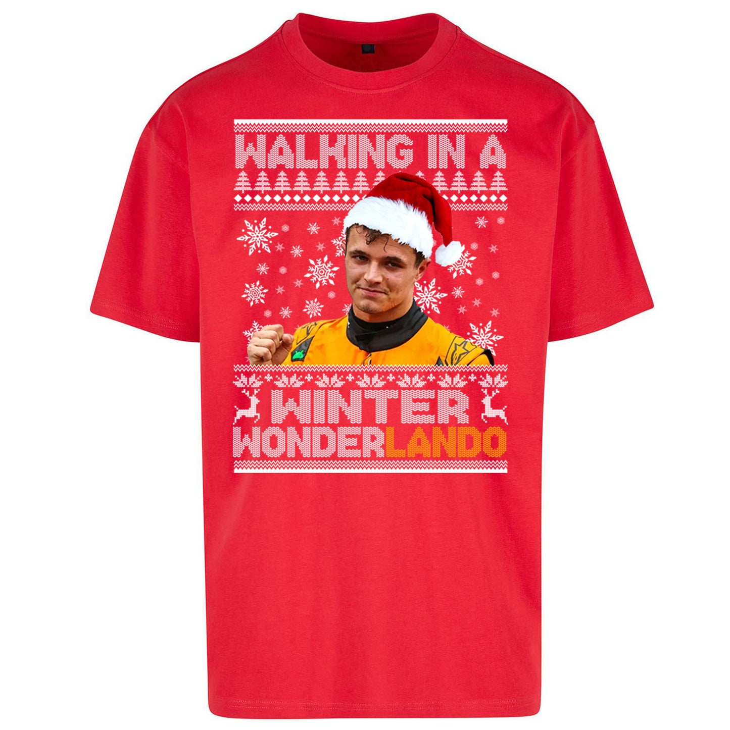 Lando Norris Christmas Oversized T Shirt