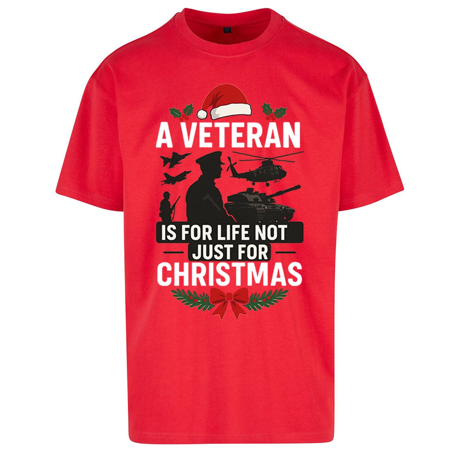 Veteran Christmas Oversized T Shirt