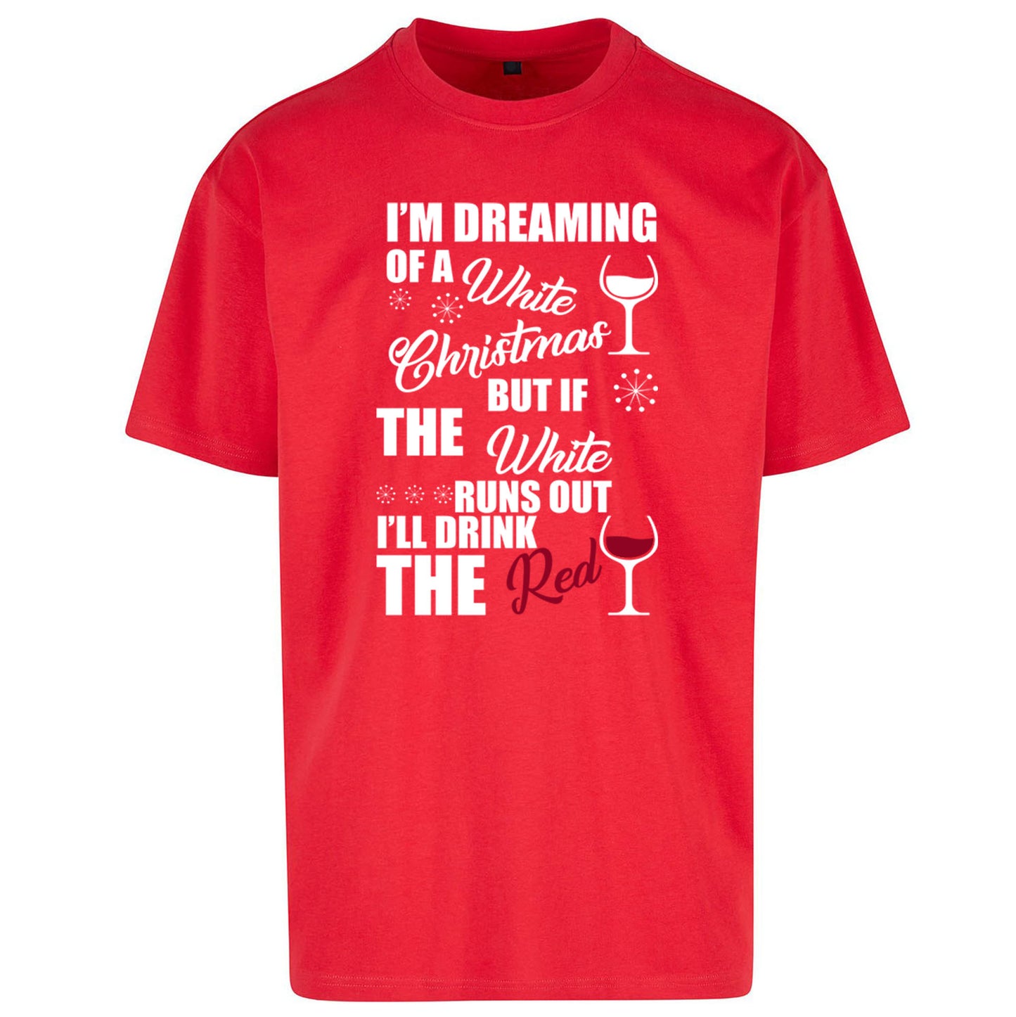 Wine Christmas Oversized T Shirt