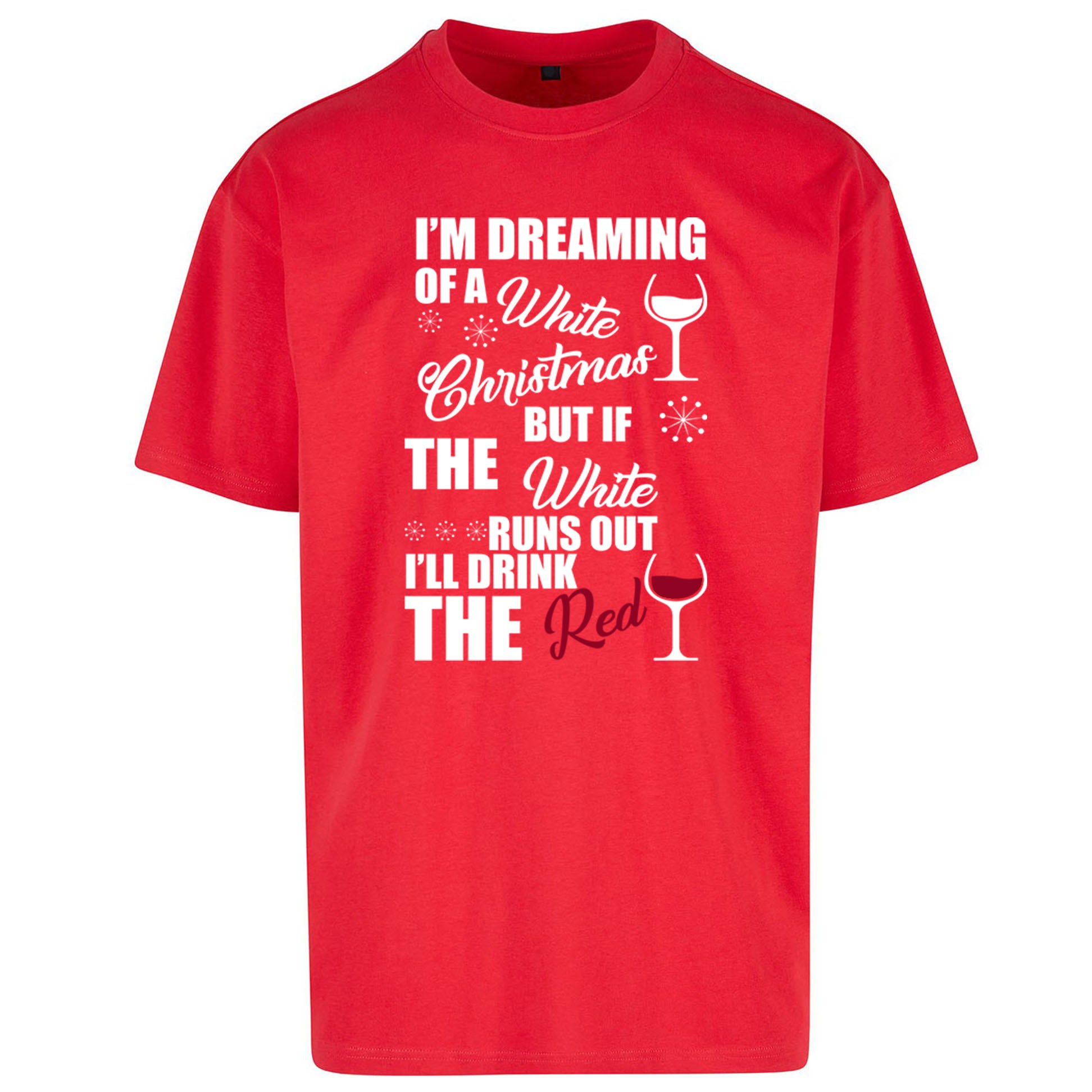 Wine Christmas Oversized T Shirt