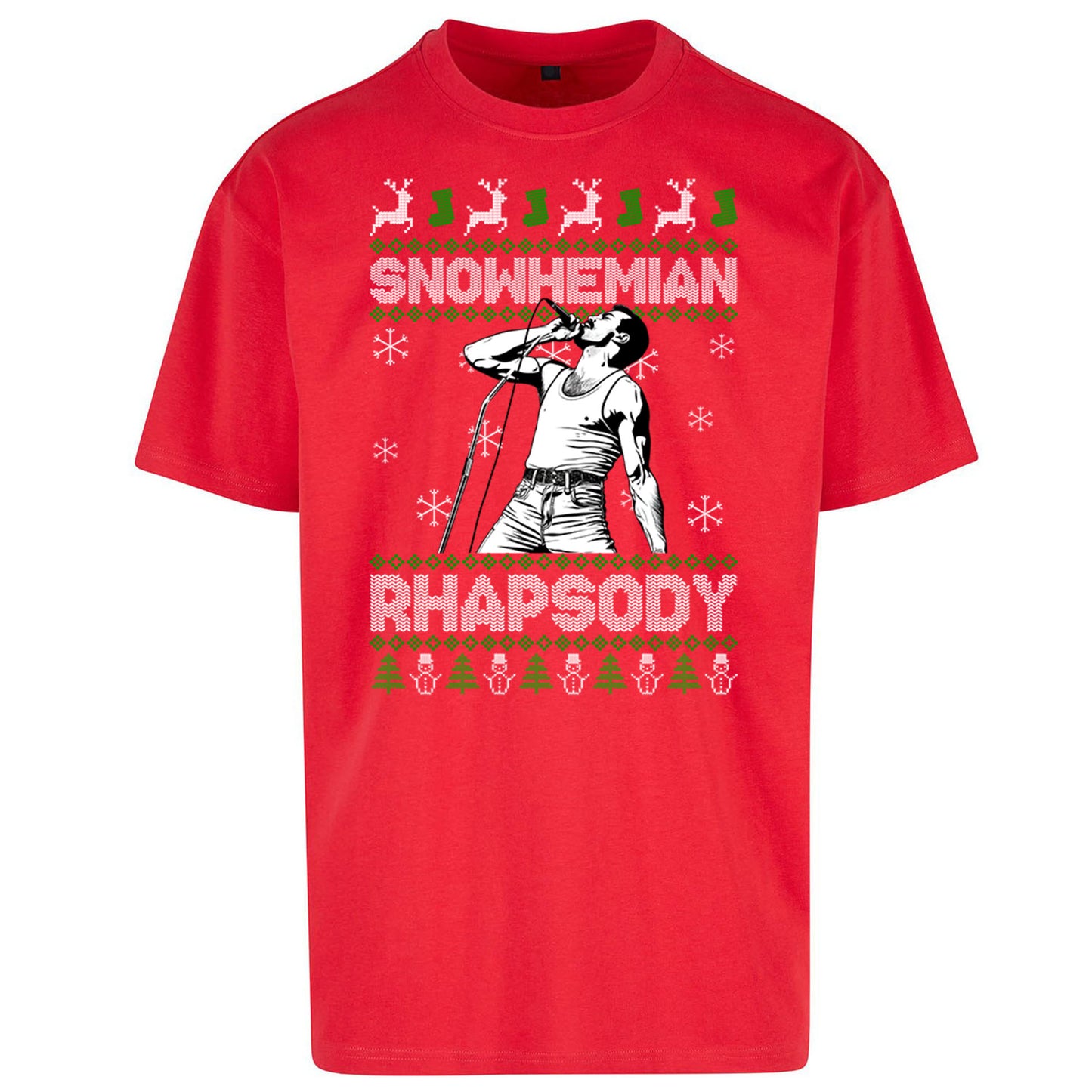Freddie Mercury Christmas Oversized T Shirt