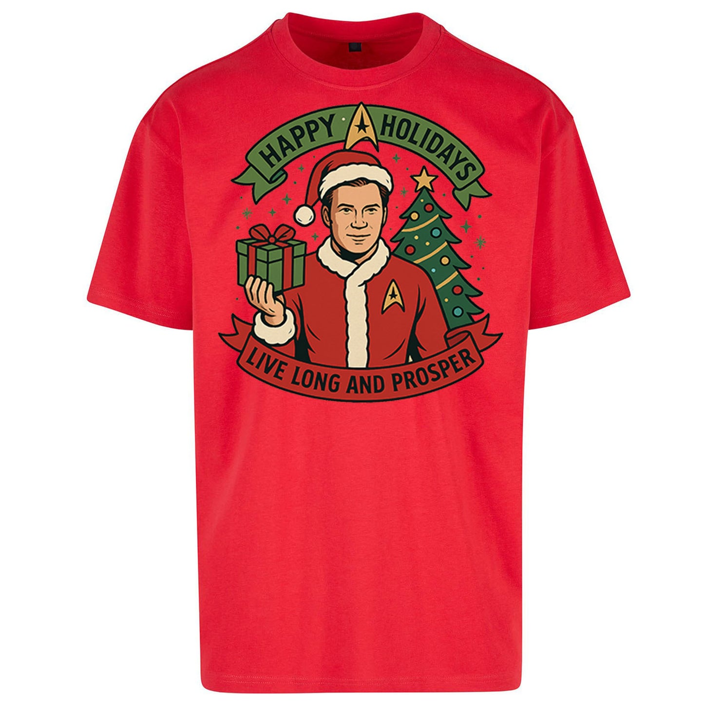 Star Trek Christmas Oversized T Shirt