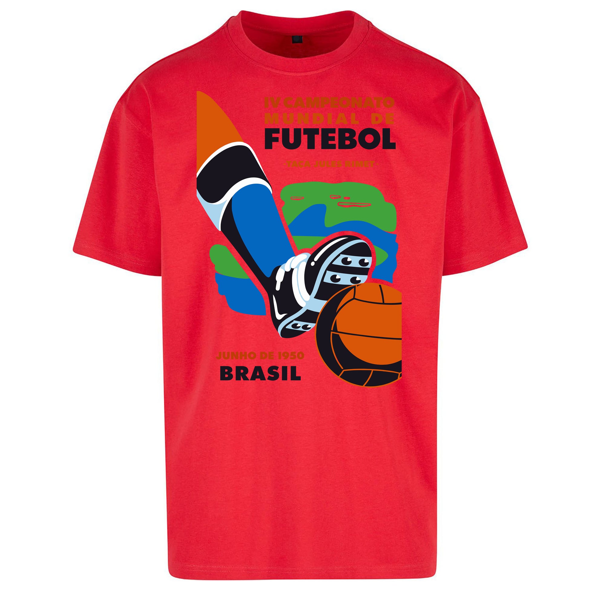 Brasil 1950 Retro World Cup Oversized T Shirt