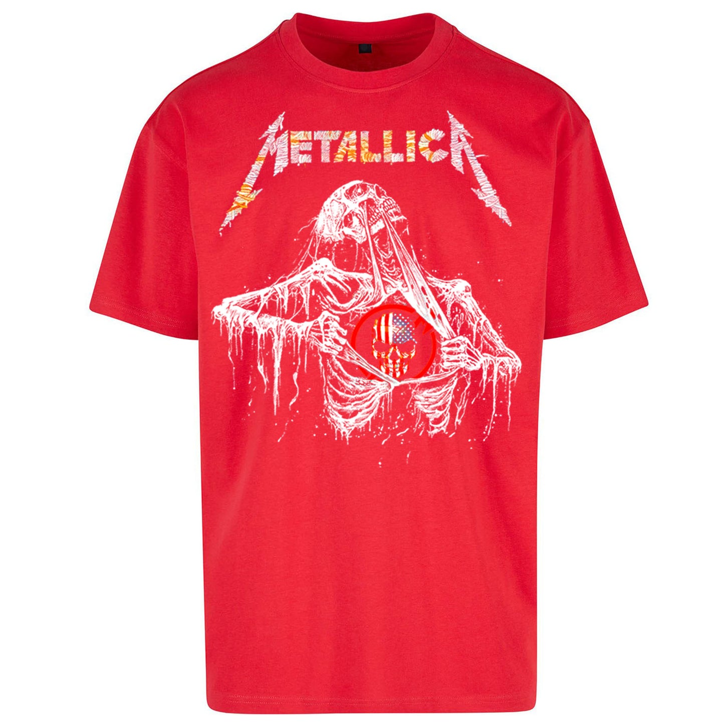 Metallica USA Skull Oversized T Shirt
