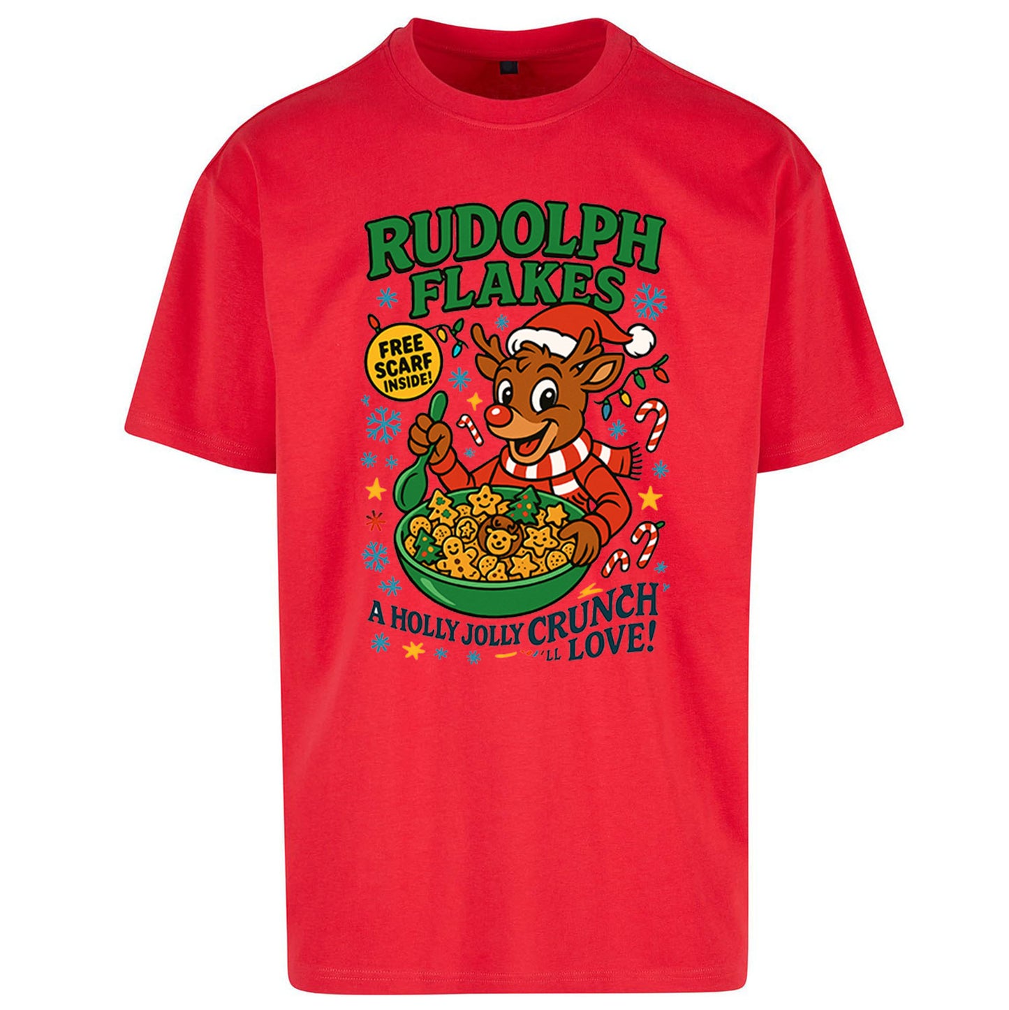 Rudolph The Red Nose Reindeer Oversized T Shirt