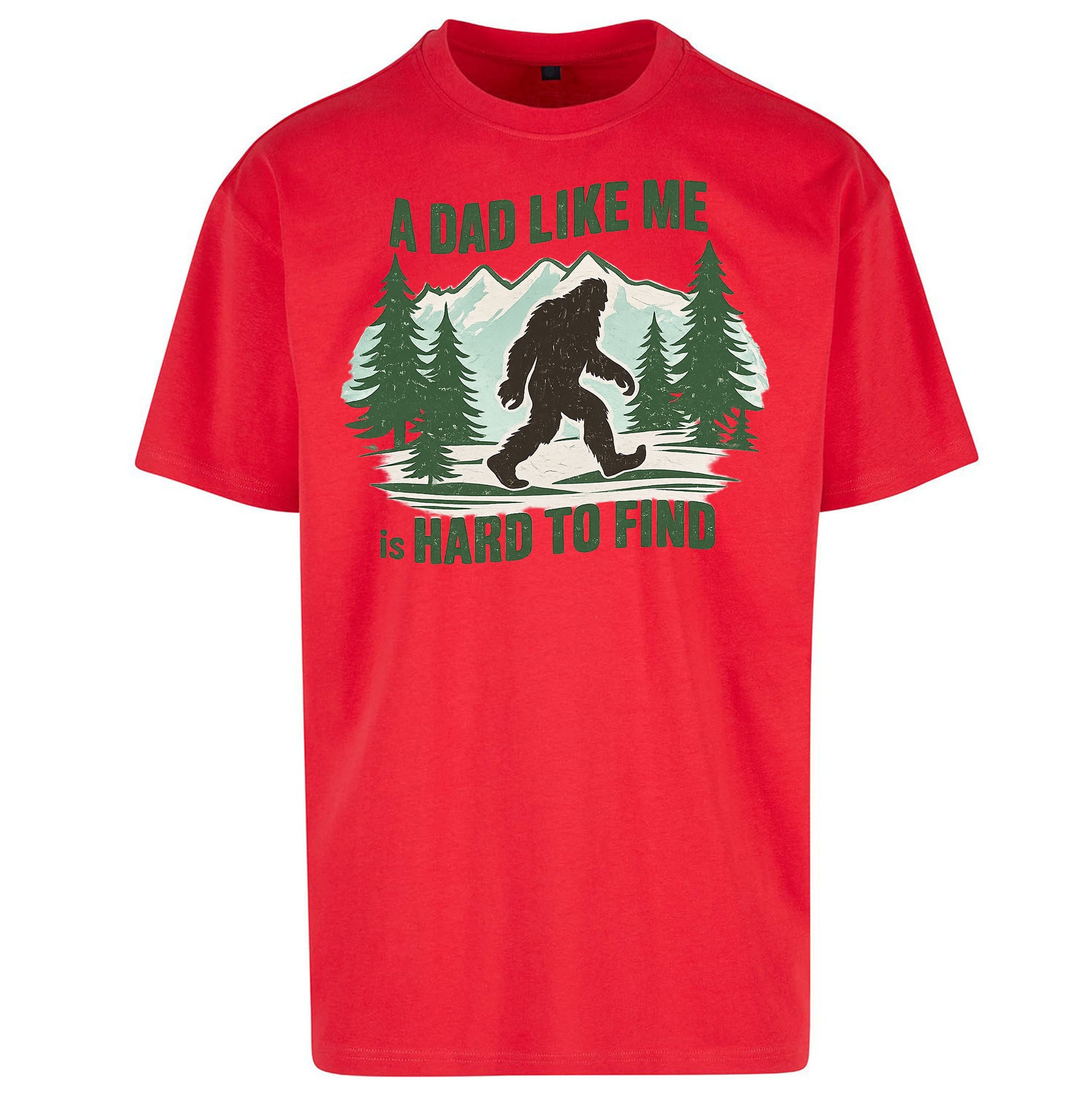 Retro Funny Bigfoot Dad Oversized T Shirt