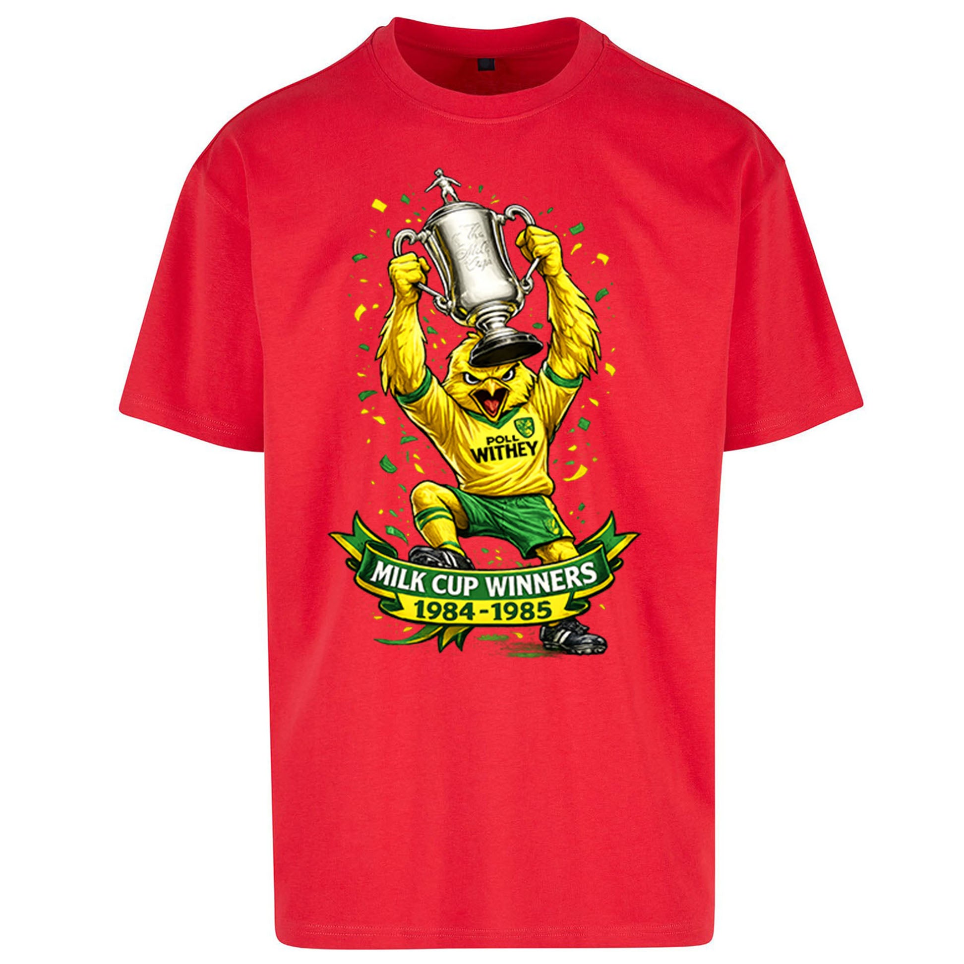 Norwich City Milk Cup Winners Oversized T Shirt