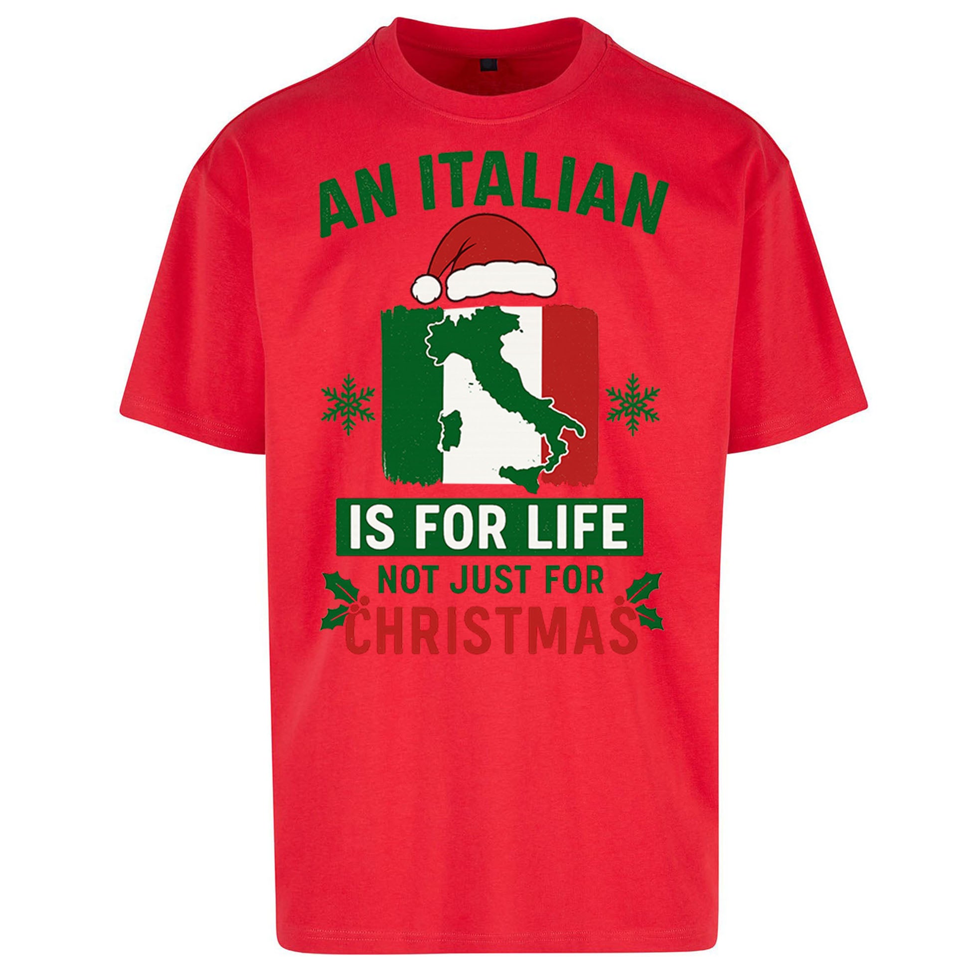 Italian Christmas Oversized T Shirt