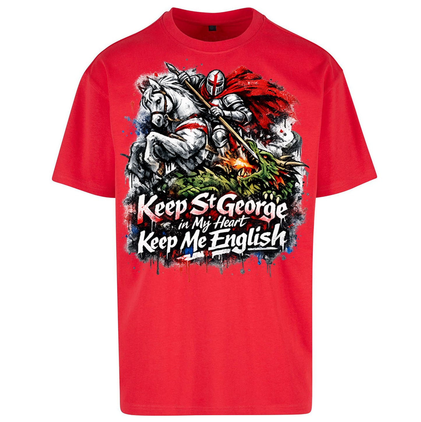St gorges CrossOversized T Shirt 