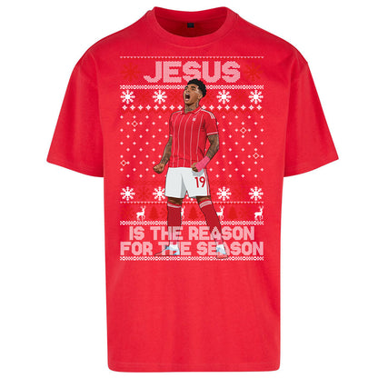 Nottm Forest FC Christmas Oversized T Shirt
