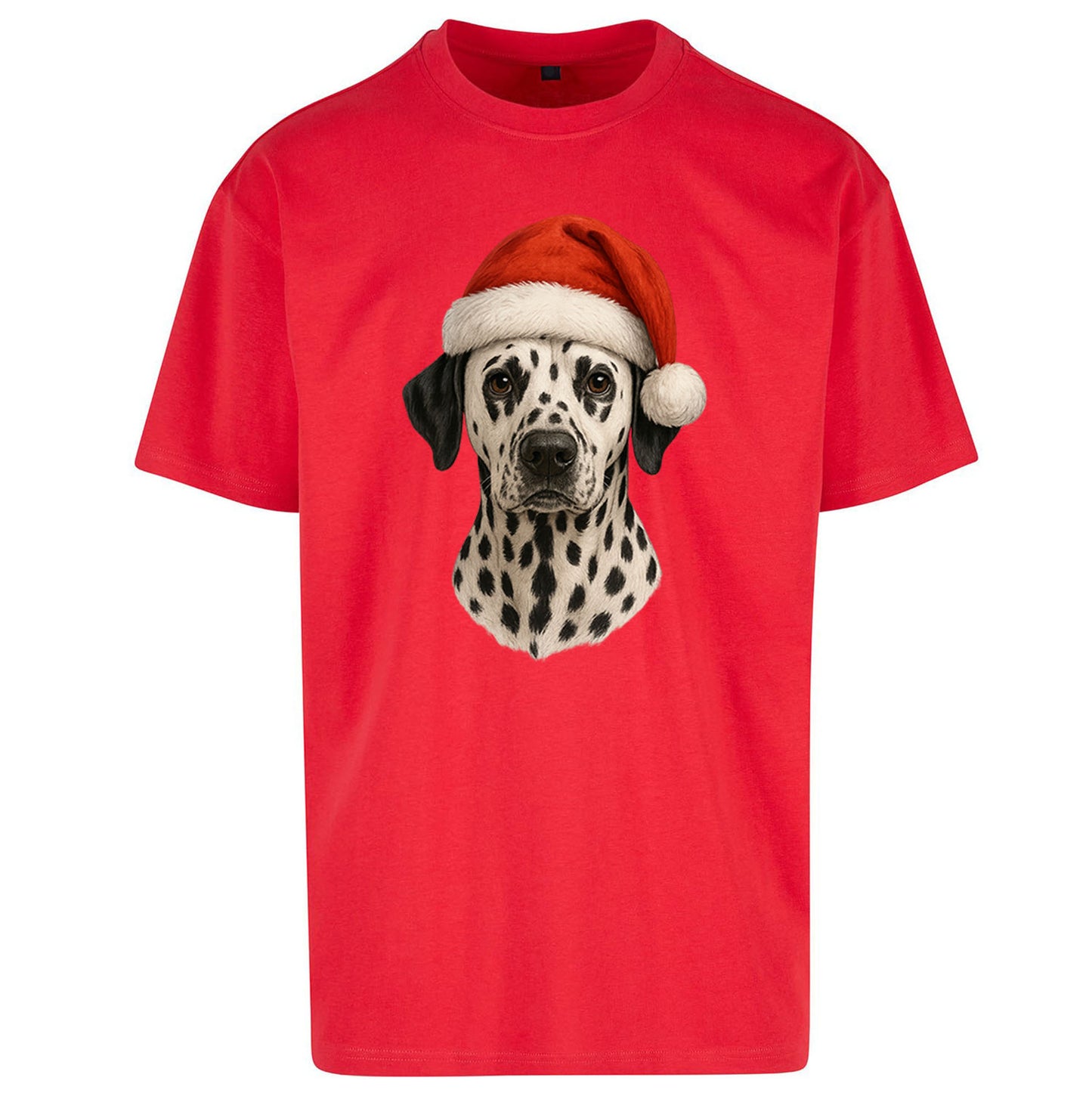 Dalmatian Dog Christmas Oversized T Shirt