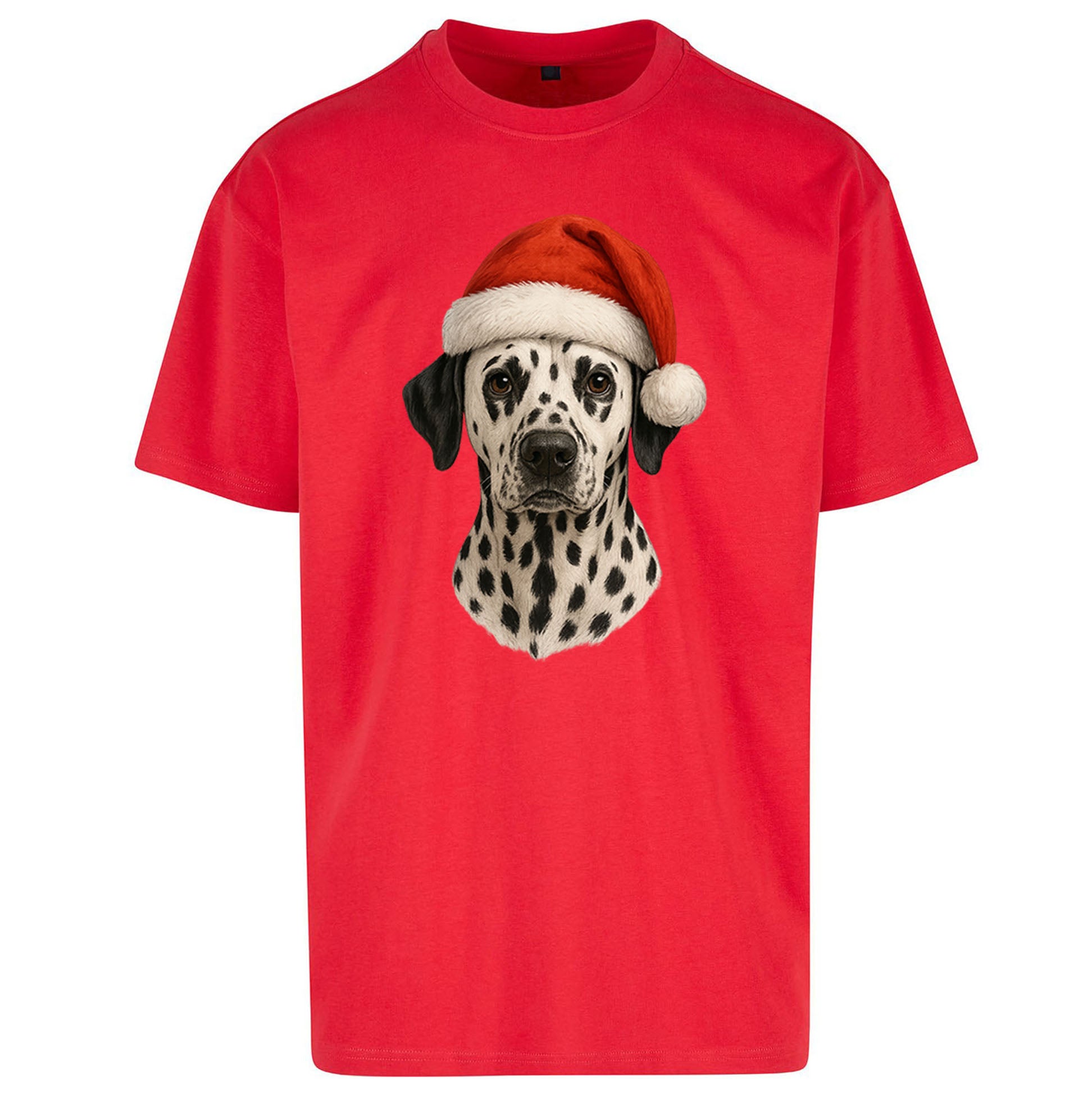 Dalmatian Dog Christmas Oversized T Shirt