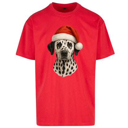 Dalmatian Dog Christmas Oversized T Shirt