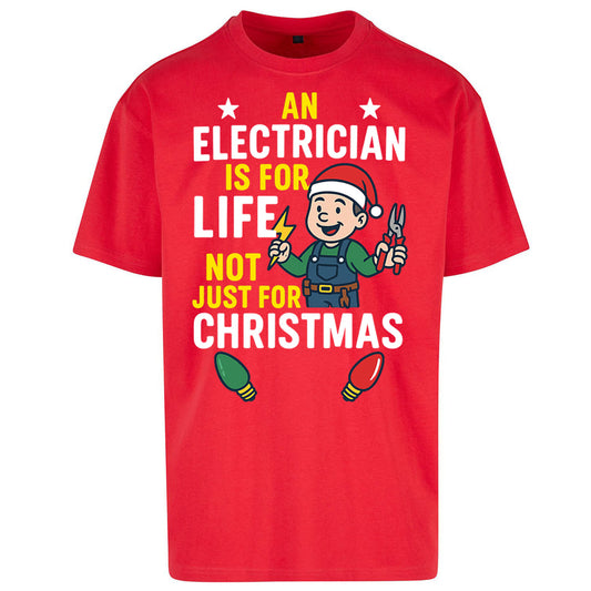 Electrician Christmas Oversized T Shirt