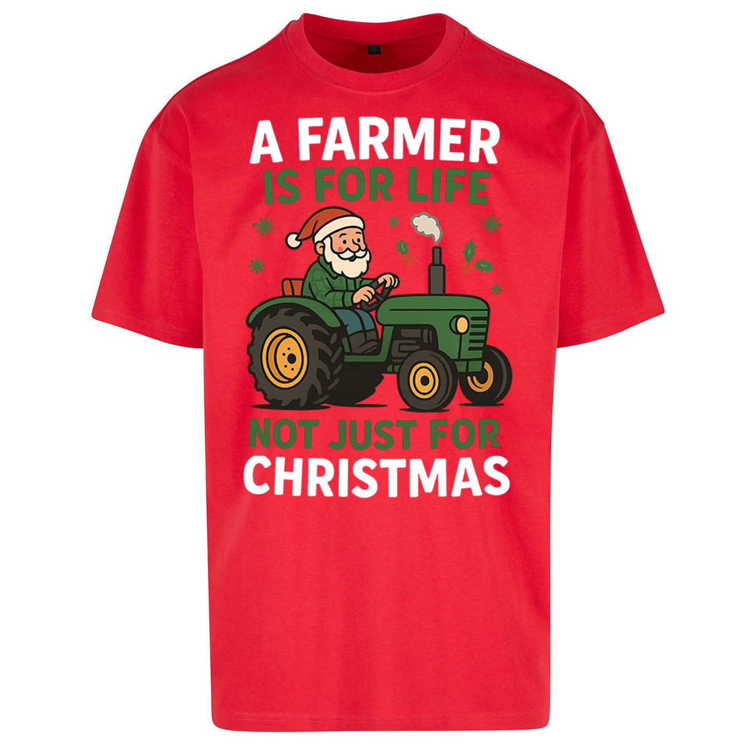 Farmer Christmas Oversized T Shirt