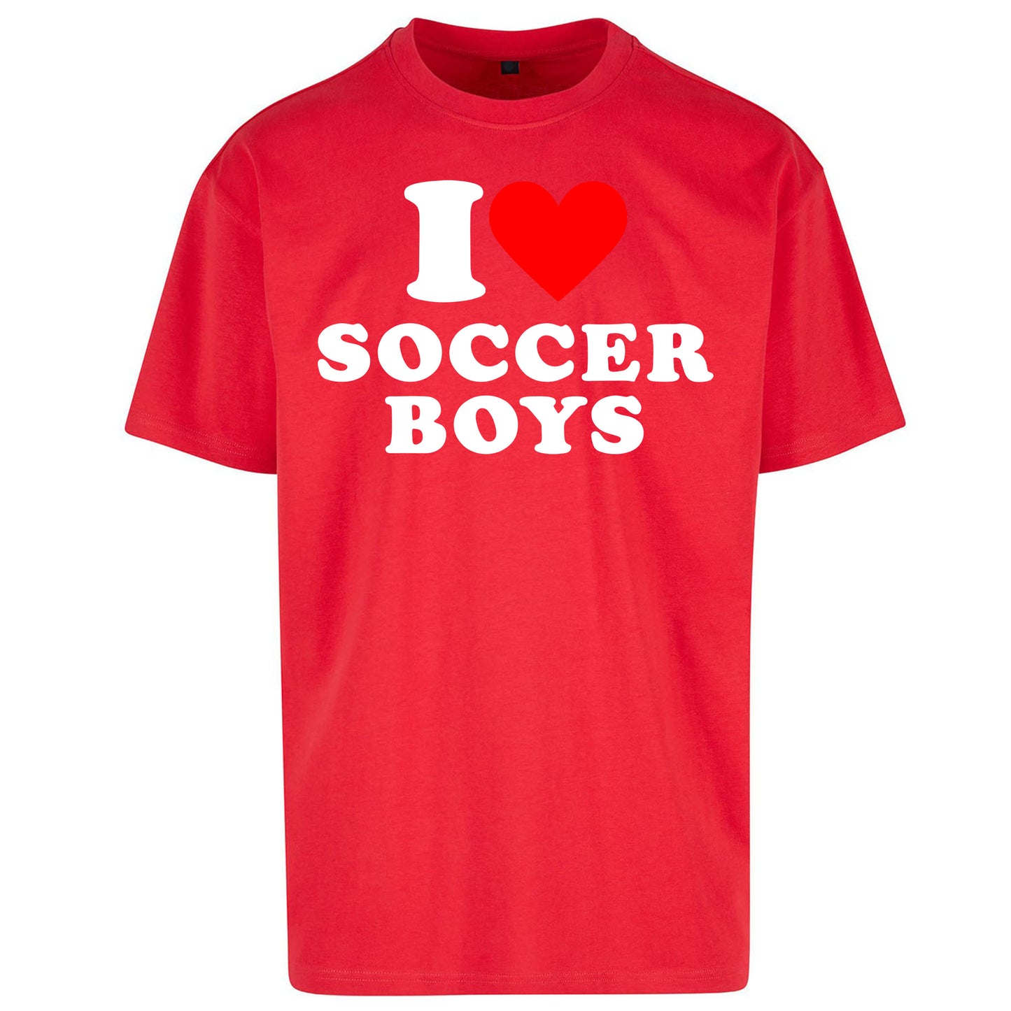 I Love Soccer Boys Oversized T Shirt