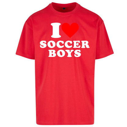 I Love Soccer Boys Oversized T Shirt