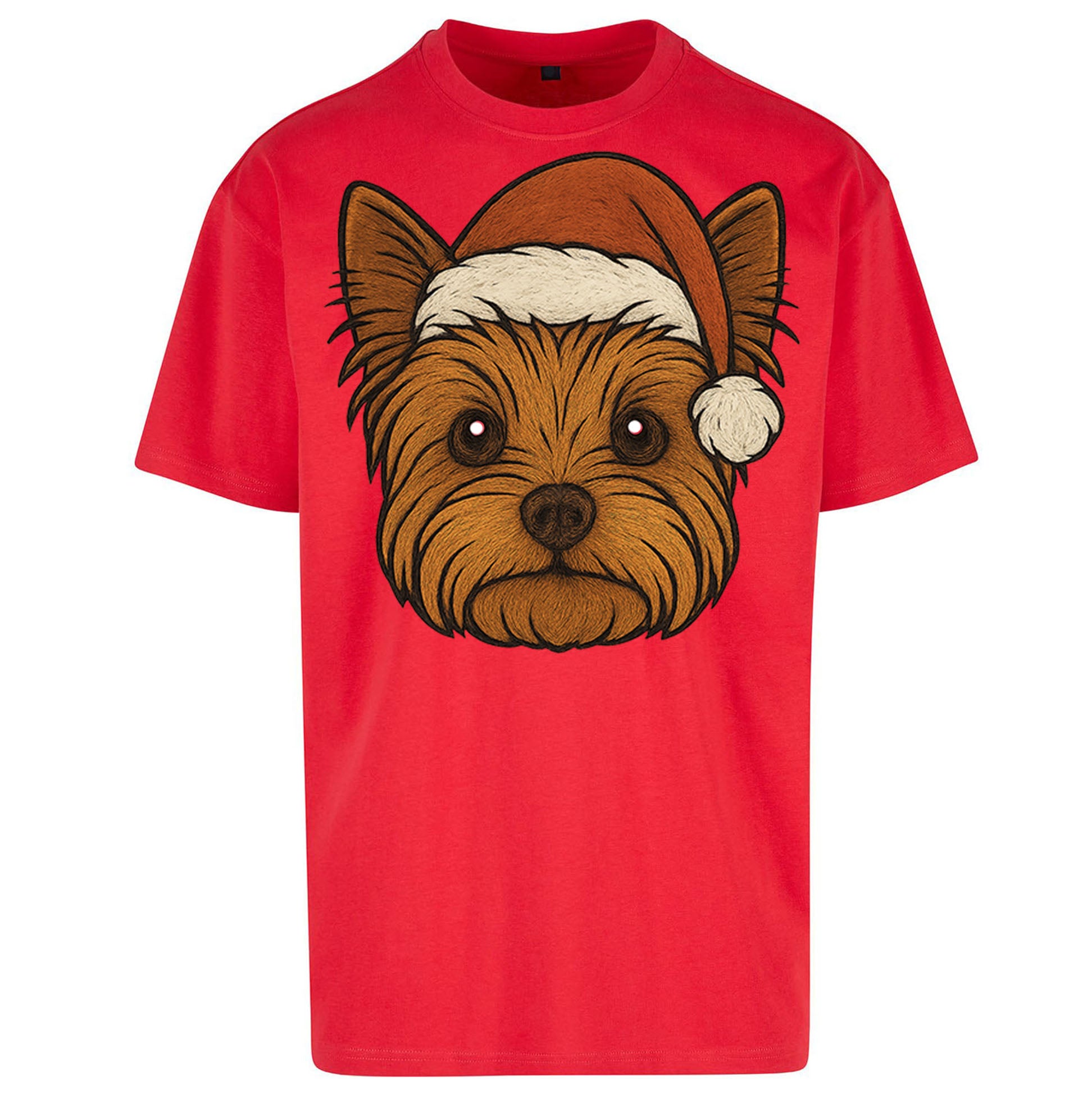 Yorkshire Terrier Christmas Oversized T Shirt