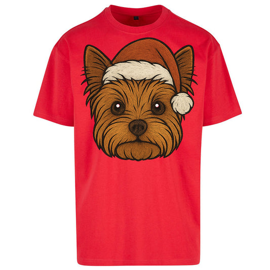 Yorkshire Terrier Christmas Oversized T Shirt