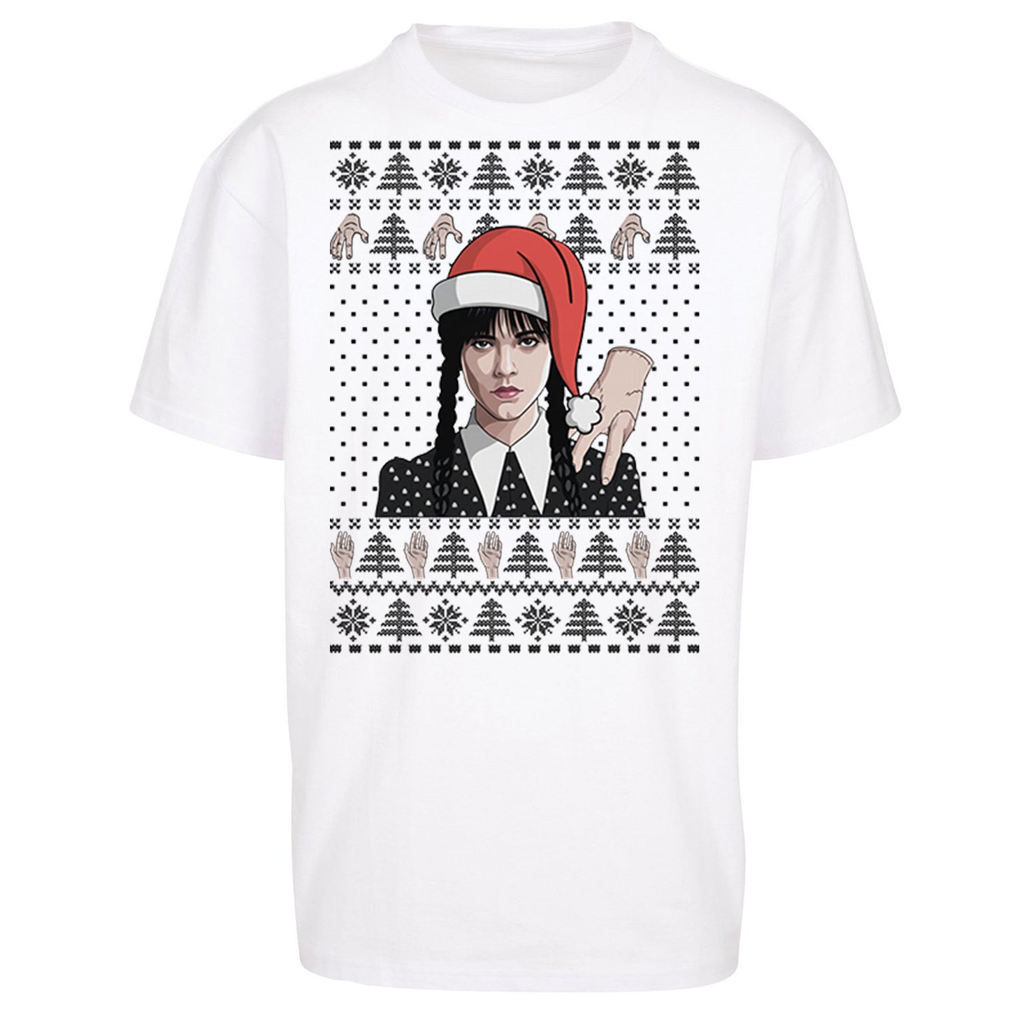 Wedensday Christmas Oversized T Shirt