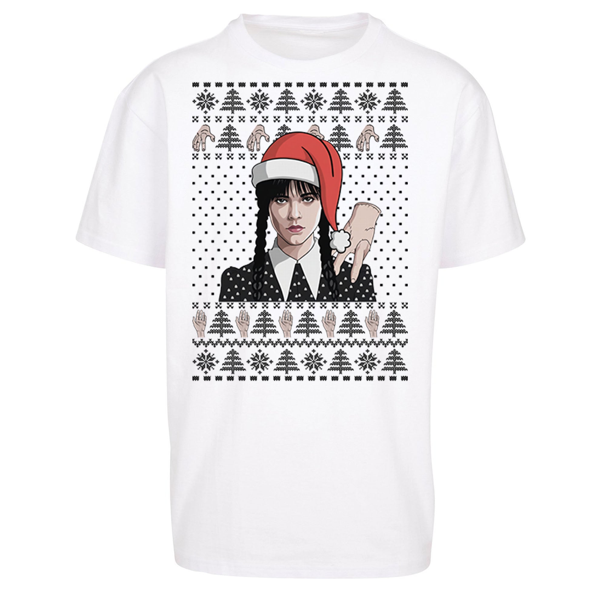 Wedensday Christmas Oversized T Shirt