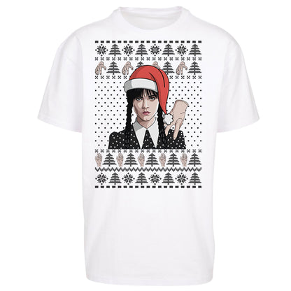 Wedensday Christmas Oversized T Shirt