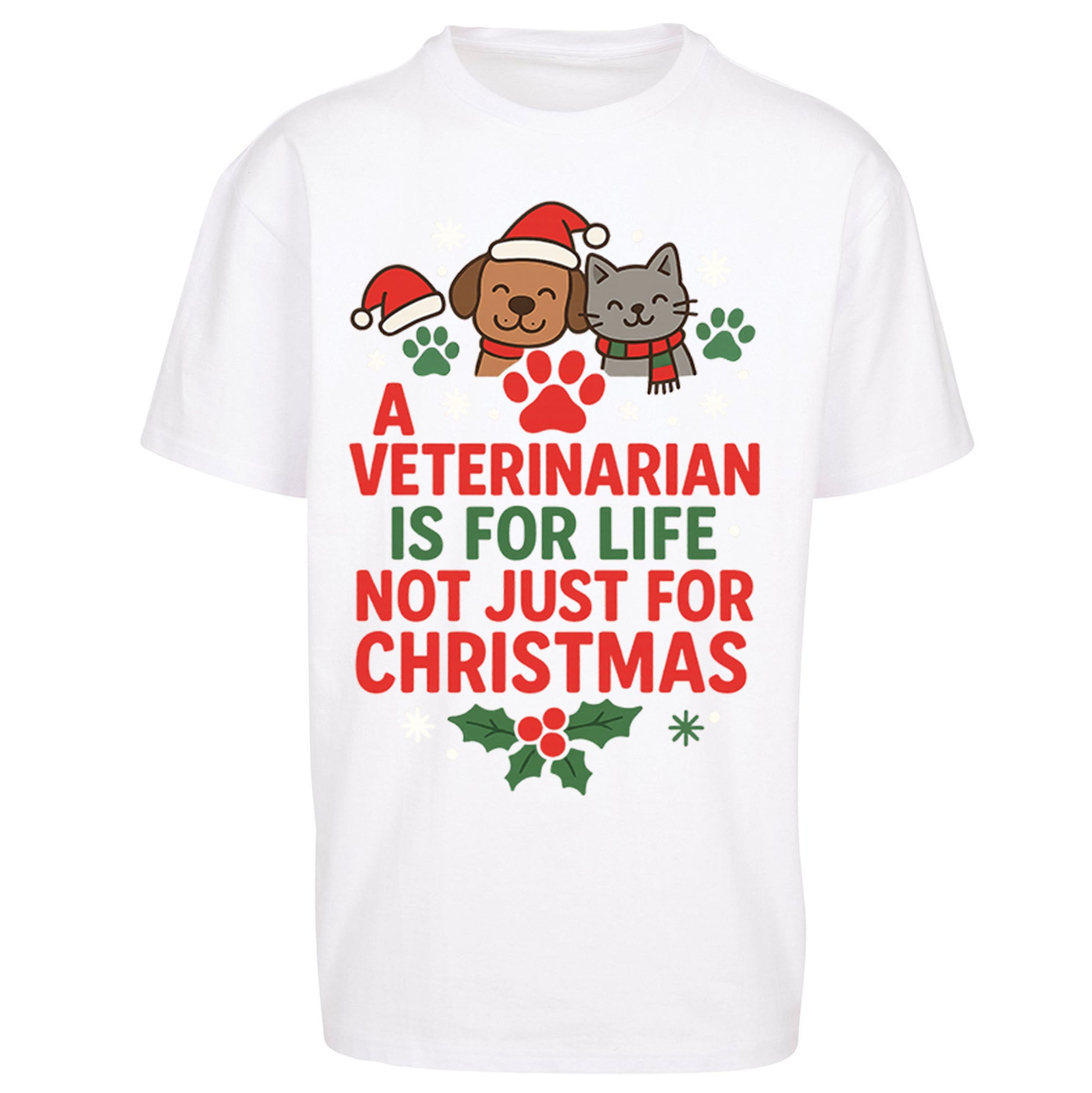 Veterinarian Christmas Oversized T Shirt