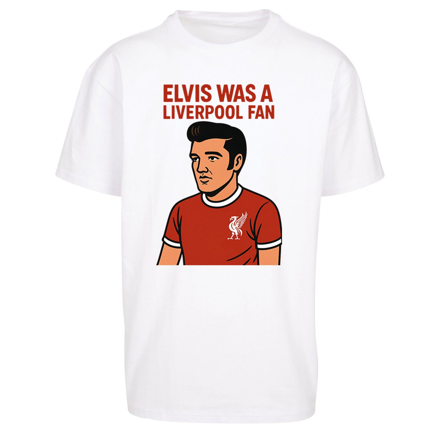 Elvis Presley Liverpool Football Oversized T Shirt