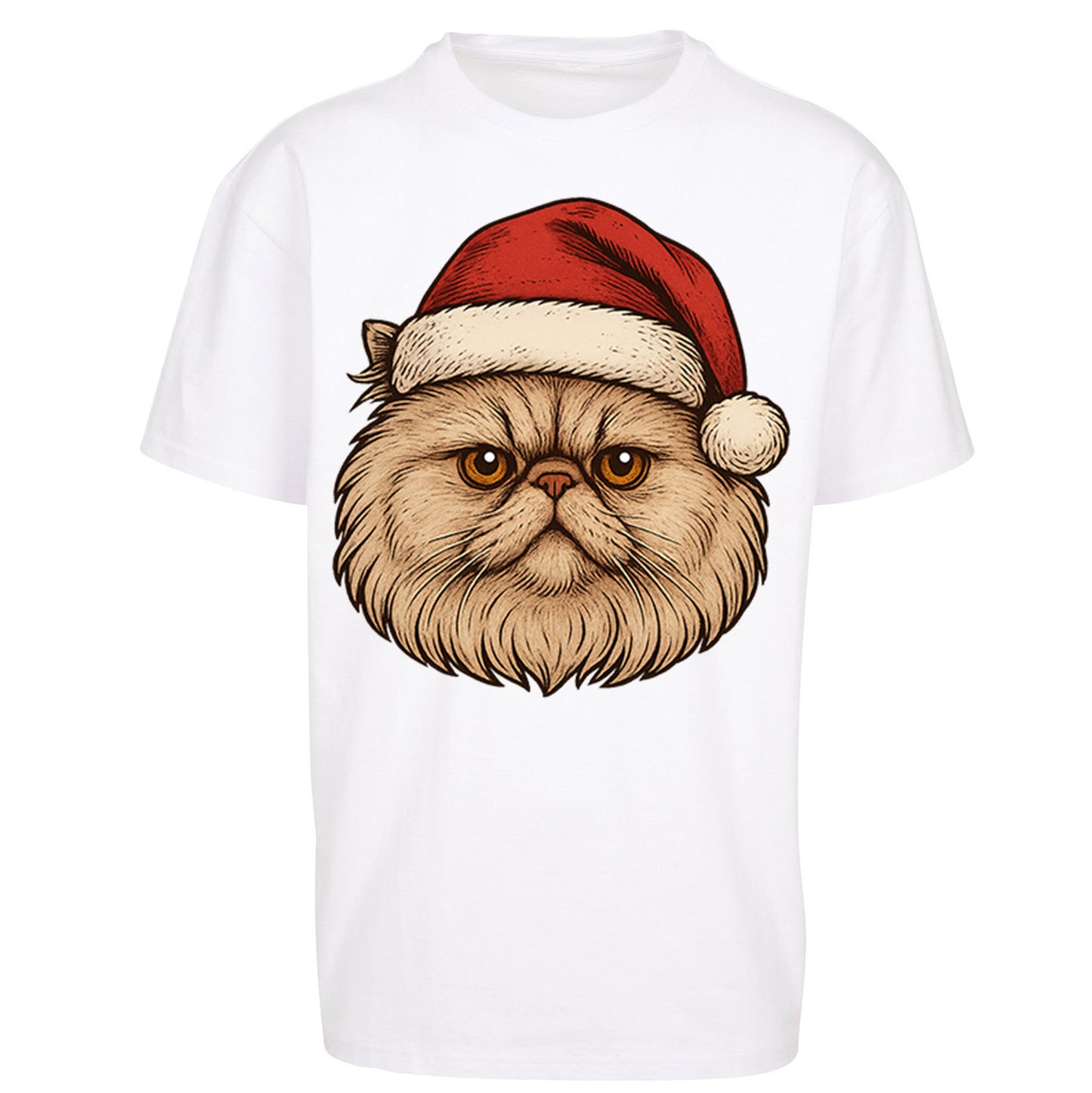Persian Cat Christmas Oversized T Shirt