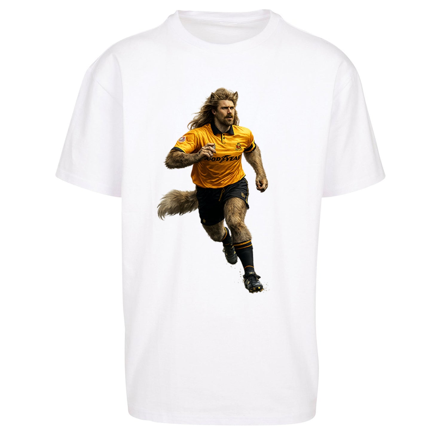 Retro The Wolf Wolves Football Oversized T Shirt