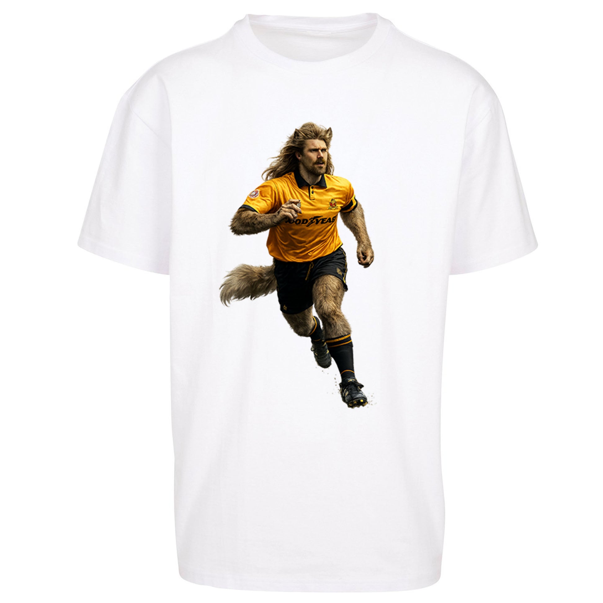 Retro The Wolf Wolves Football Oversized T Shirt