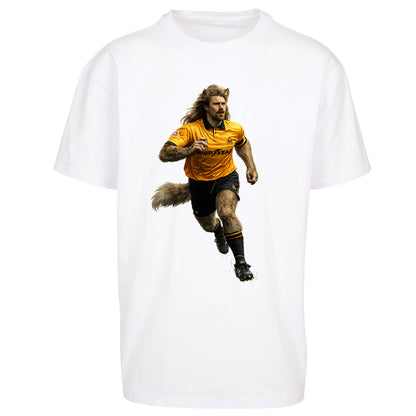 Retro The Wolf Wolves Football Oversized T Shirt