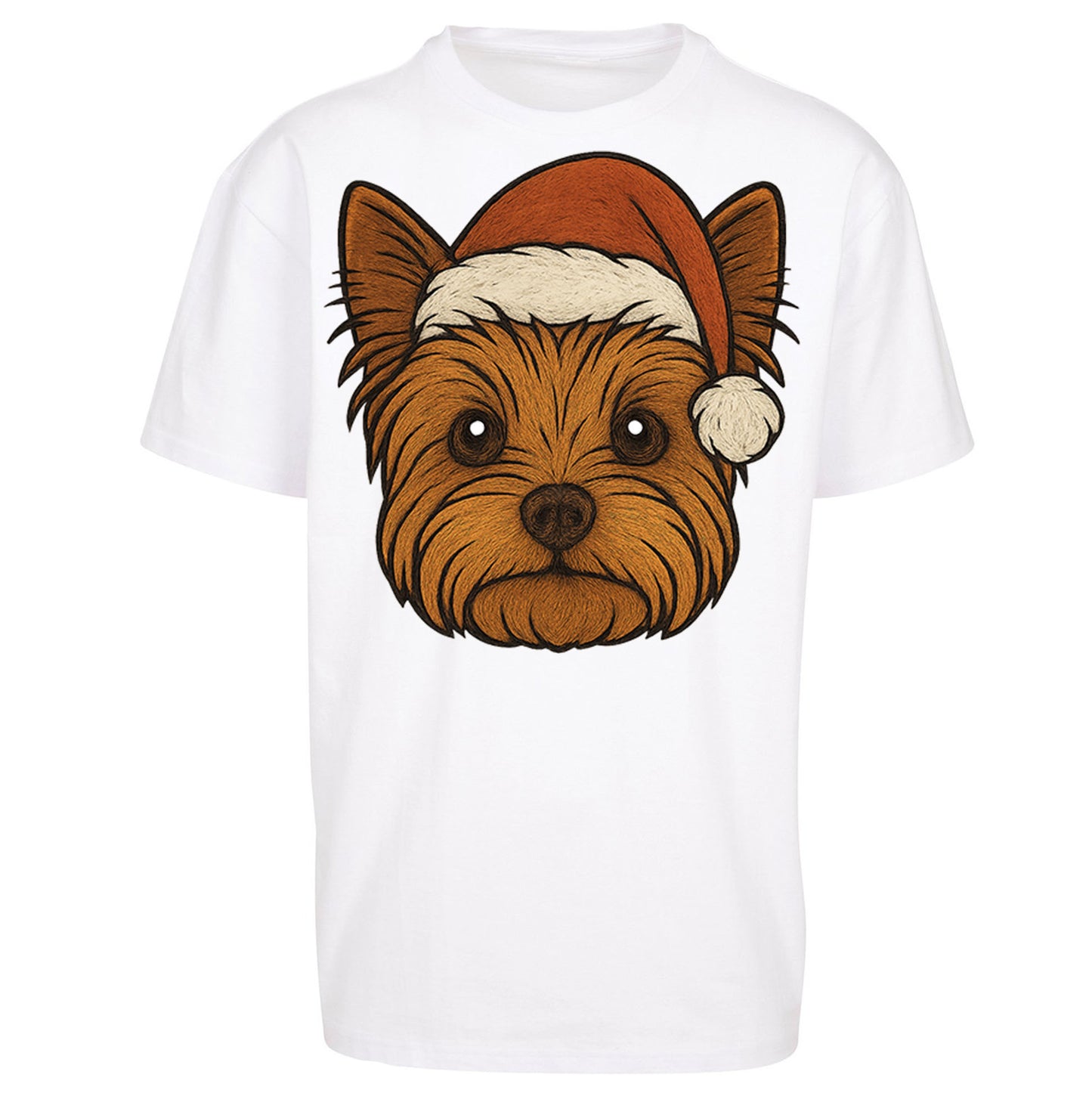 Yorkshire Terrier Face Christmas - Oversized T Shirt