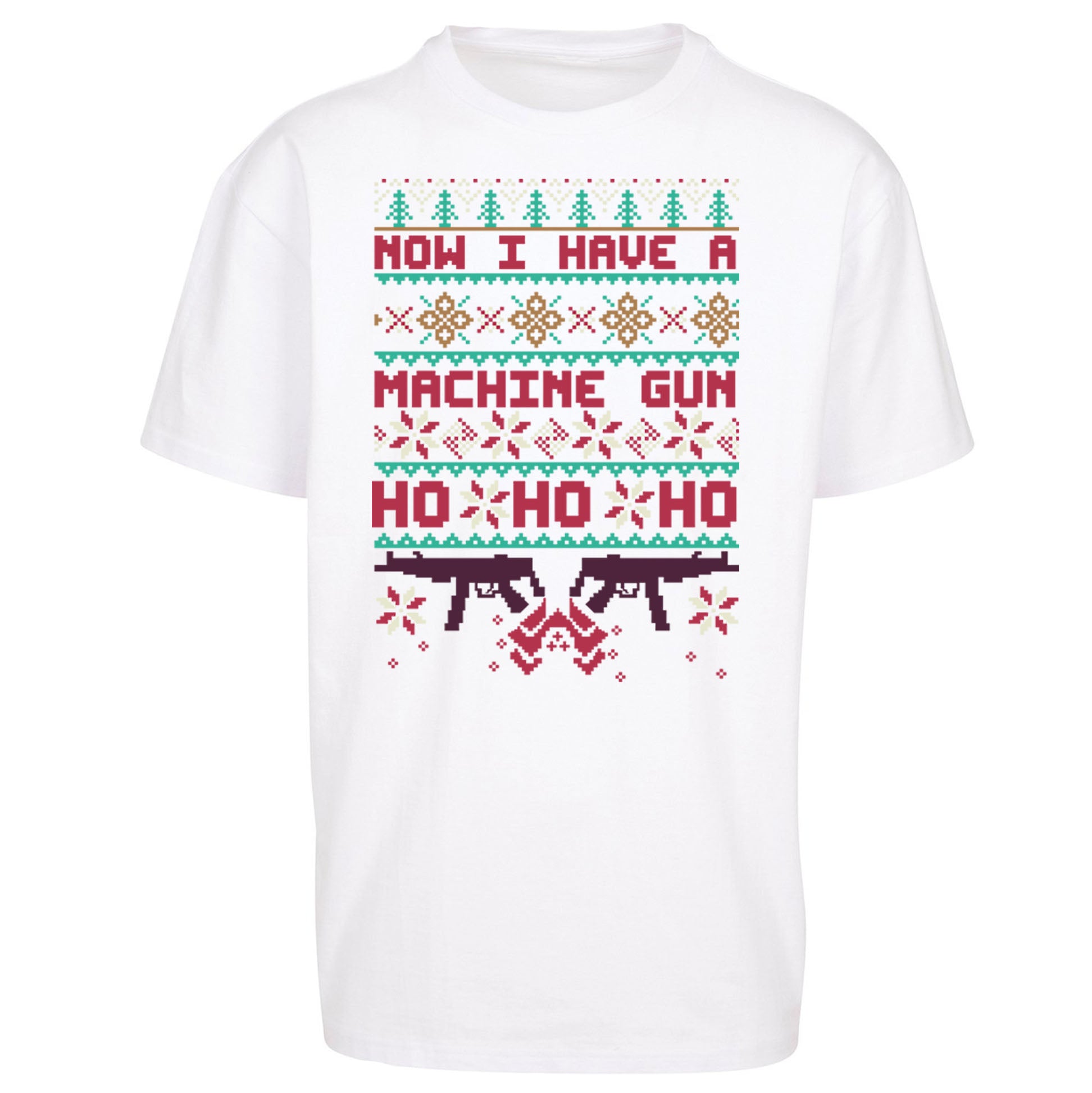Now I Have A Machine Gun Christmas Oversized T Shirt