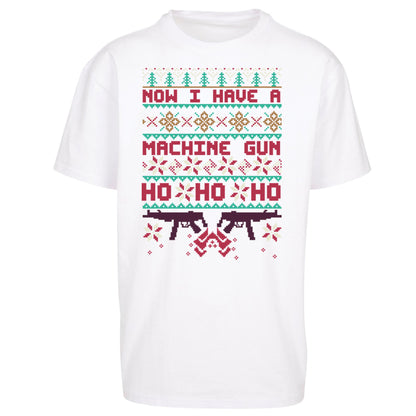 Now I Have A Machine Gun Christmas Oversized T Shirt