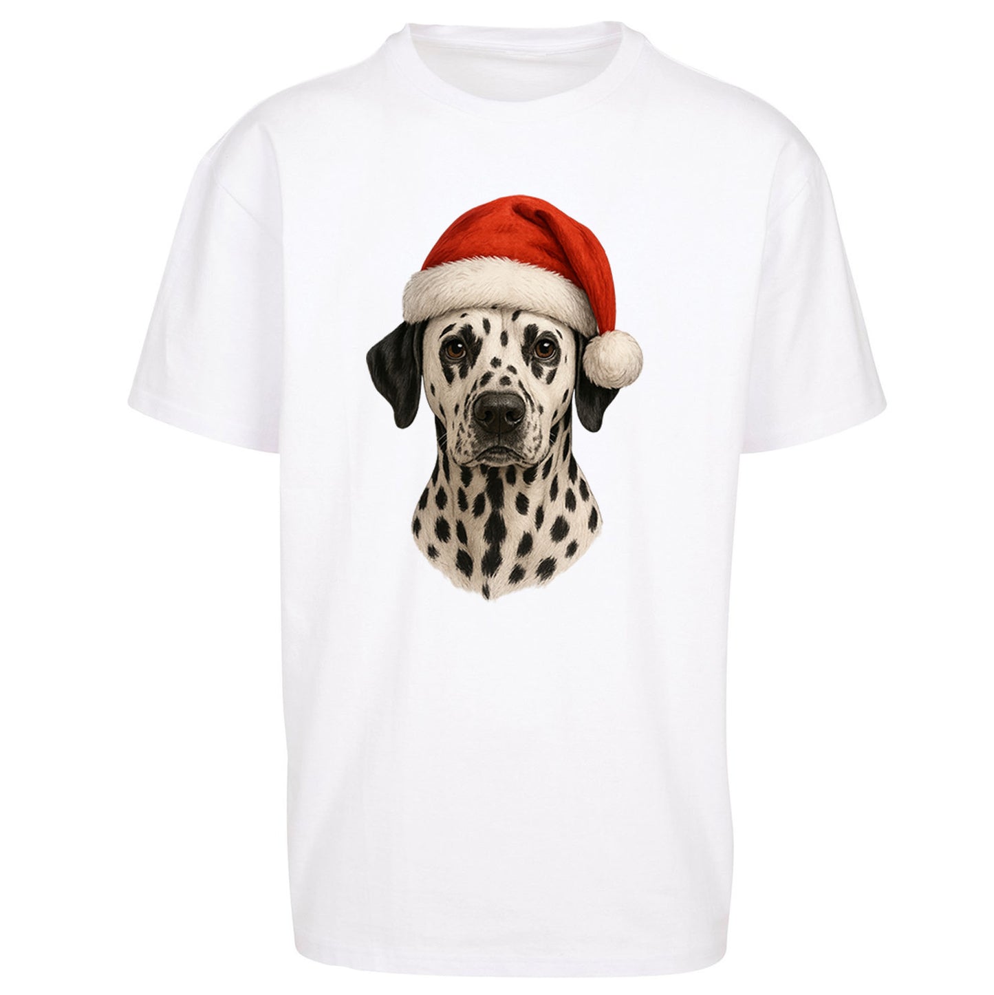 Dalmatian Dog Christmas Oversized T Shirt