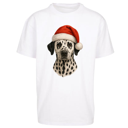 Dalmatian Dog Christmas Oversized T Shirt