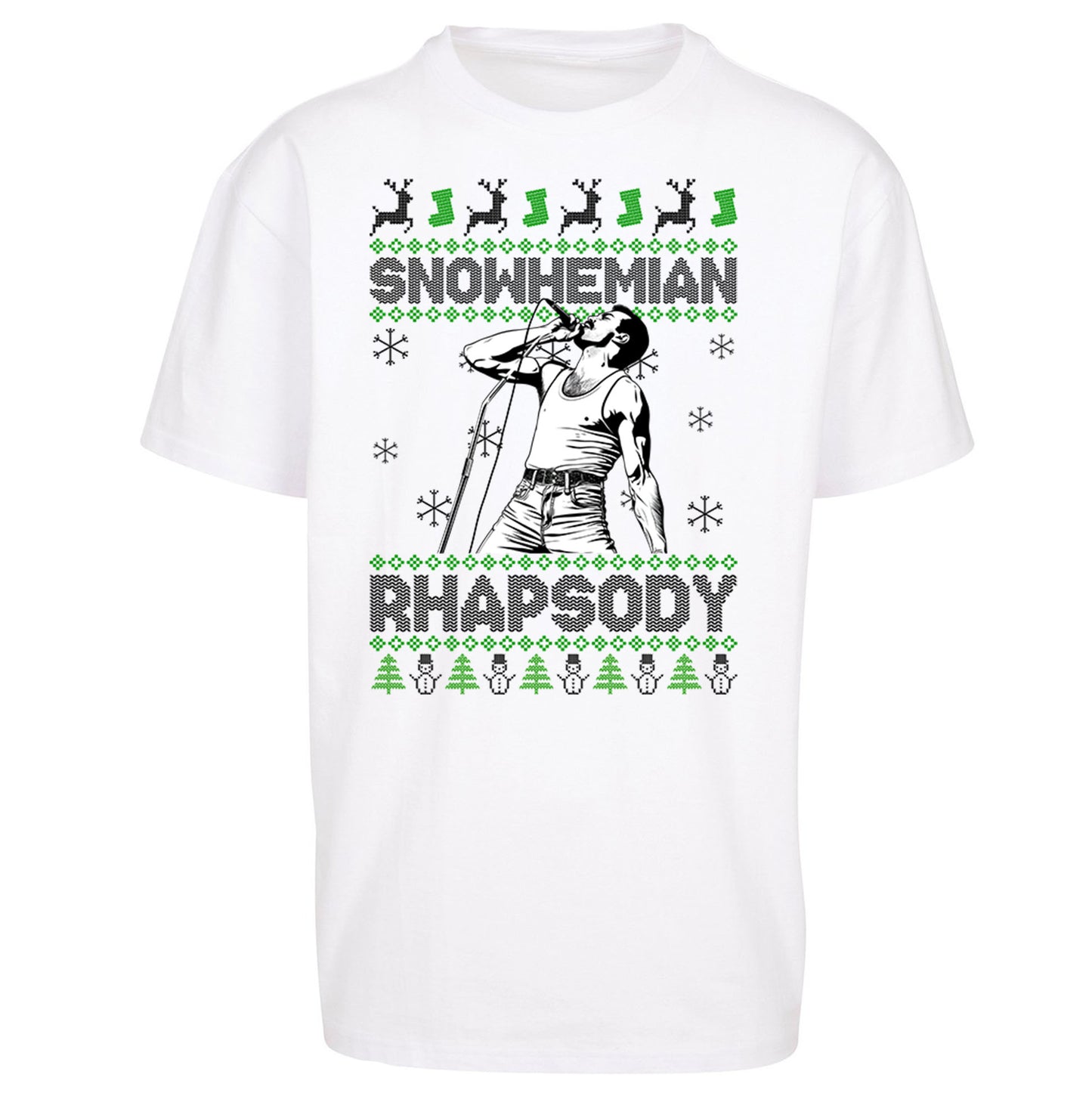 Freddie Mercury Christmas Oversized T Shirt