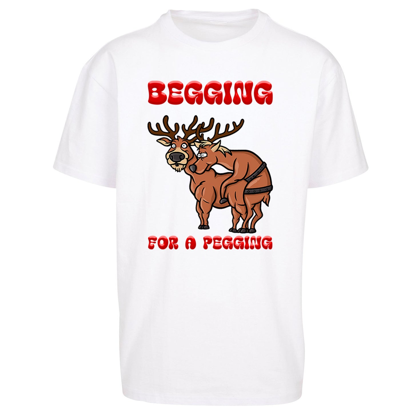 Deer Christmas Oversized T Shirt