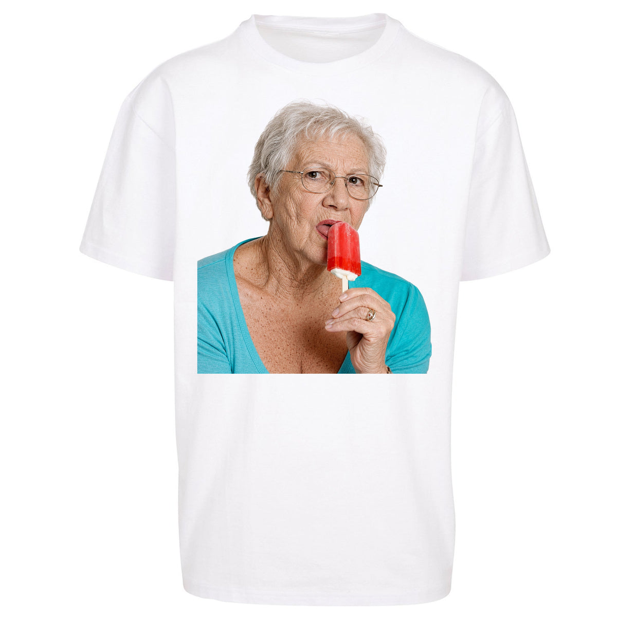 Grandma Licking Lollipop Seductively Oversized T Shirt