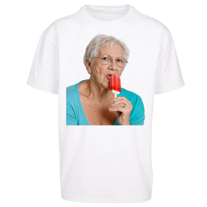 Grandma Licking Lollipop Seductively Oversized T Shirt